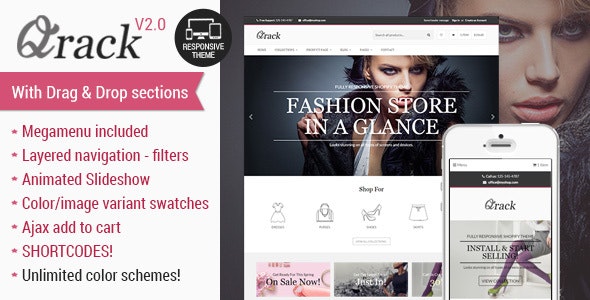 Qrack - Tema adaptable de Shopify con secciones