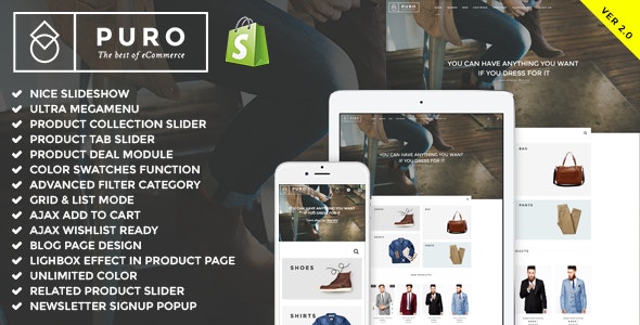 Puro - Tema adaptable para Shopify (con secciones listas)