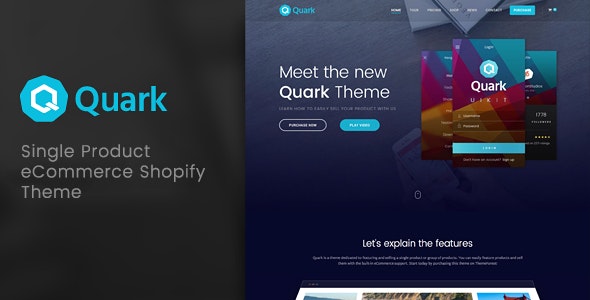 Quark - Tema de Shopify para un solo producto
