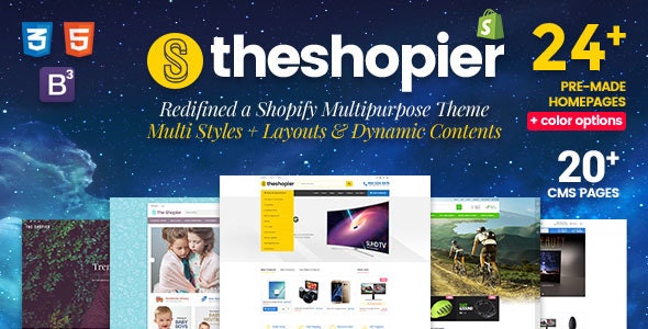SHOPIER | Tema creativo y multipropósito para Shopify: moda, supermercados, electrónica y minimalismo