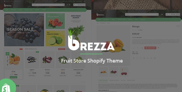 Brezza - Fruits & Food Store Shopify Theme & Template
