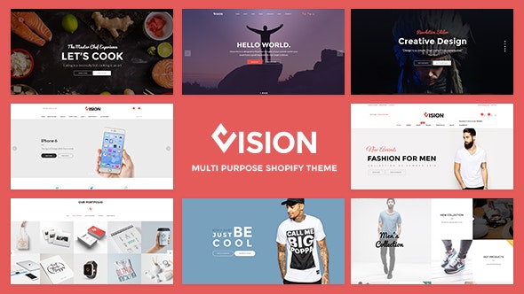 Vision - Clean DRAG and DROP Fashion, Digital Shopify Theme