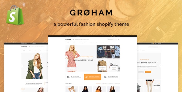 Groham - Tema de Shopify para comercio electrónico de moda