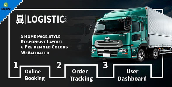 Tema de Shopify para Logistic Pro: Transporte, Carga, Seguimiento en línea, Reservas y Servicios de Logística
