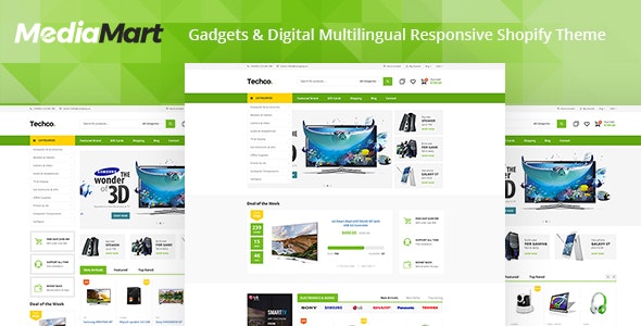 MediaMart - Tema multilingüe adaptable de Shopify para electrónica, informática, gadgets y contenido digital