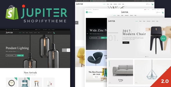 Shopify Theme - Jupiter - Responsive Drag & Drop