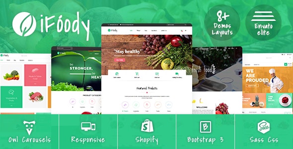 SP iFoody - Tema adaptable de Shopify para comida orgánica