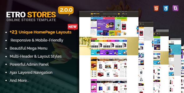 EtroStore - Responsive Multipurpose eCommerce Shopify Theme with 23+ Unique Shop Demos Ready