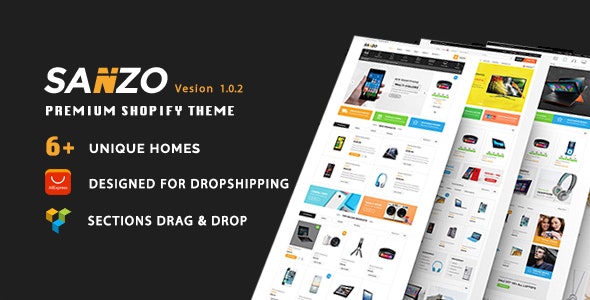 Sanzo - Temas premium adaptables y multipropósito para Shopify - Supermercados, Electrónica