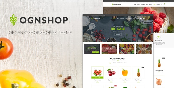 Ognshop - Tema de Shopify para productos orgánicos de alimentación y salud