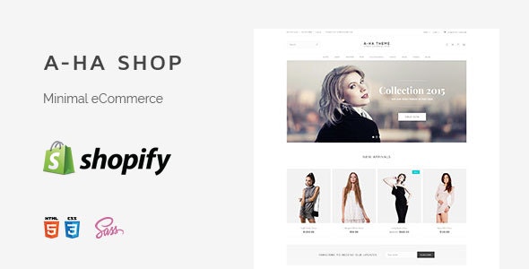 A-ha Clean & Minimal Shopify Theme (Sections Ready)