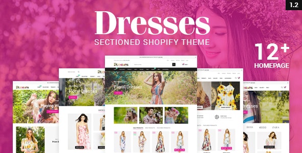 Dresses - Responsive, Drap & Drop Shopify Theme