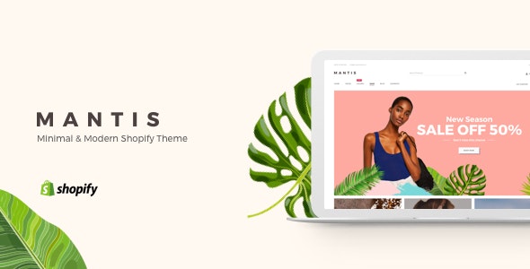 Mantis - Tema minimalista y moderno de Shopify
