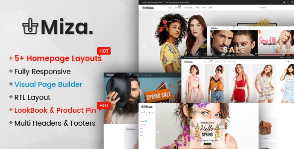 Miza - Tema de Shopify Bootstrap 4 para ropa y moda multiusos con secciones