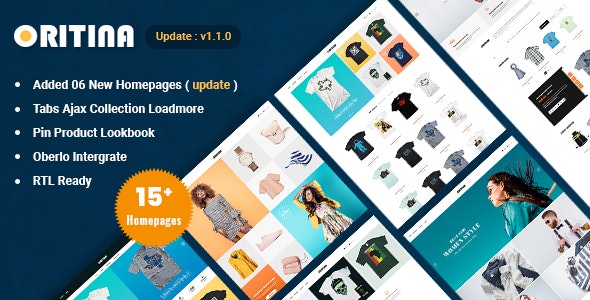 Oritina - Tema de Shopify para moda, camisetas y accesorios