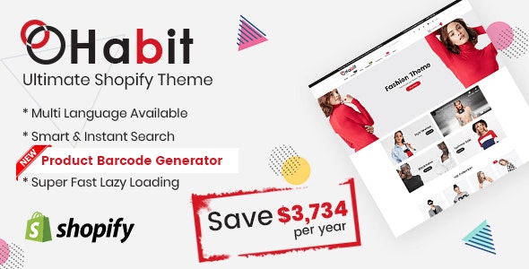 Habit - Fashion Shopify Theme Multipurpose Responsive Template