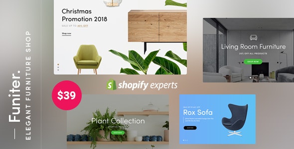 Funiter - Elegante tienda de muebles para Shopify (compatible con dispositivos móviles)
