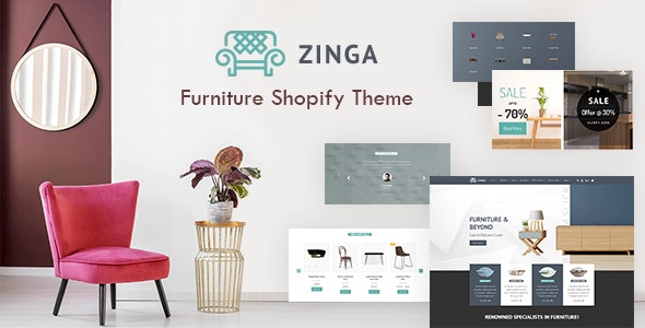 Zinga | Furniture, Decor & Interior Store Shopify Theme