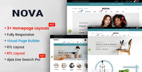 Nova - Multipurpose Drag & Drop Shopify Responsive Theme