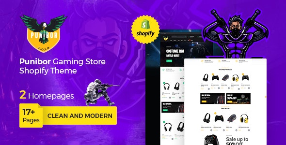 Tema de Shopify para la tienda de juegos Punibor