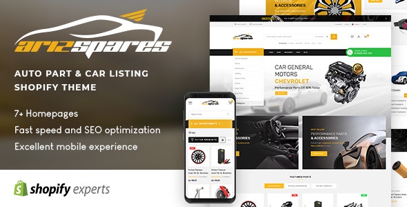Azirspares - Auto Part & Car Listing Shopify Theme