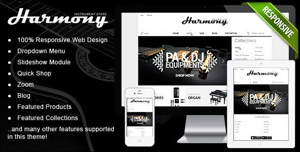 Tema adaptable de Shopify - Instruments Design