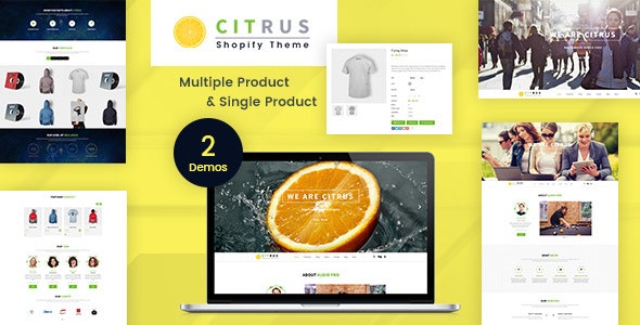 Citrus one page Shopify Theme