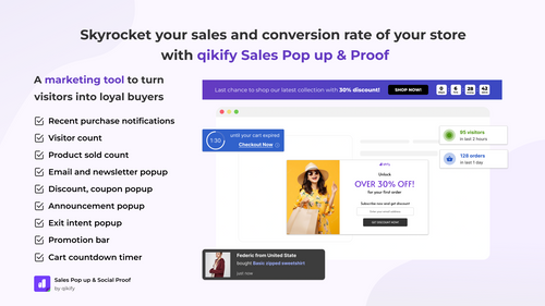 qikify Sales Pop up & Proof