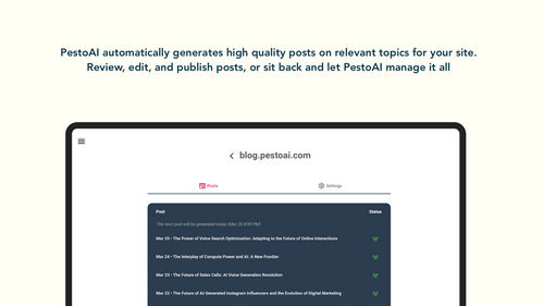 PestoAI ‑ AI Blog Posts SEO