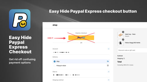 Easy hide Paypal Express