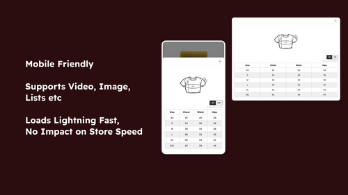 Size Chart & Guide by Jotly