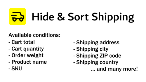 ETP Sort Hide Shipping Methods