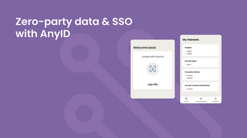 AnyID ‑ Zero‑Party Data SSO