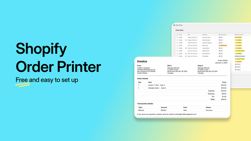 Shopify Order Printer