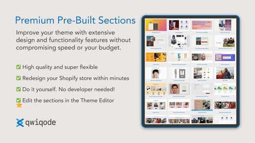 Qwiqode Theme Sections