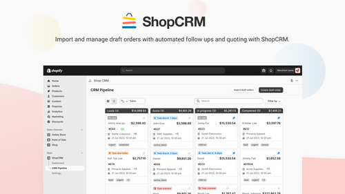 ShopCRM: Draft Order CRM