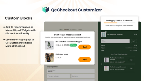 Qe Checkout Blocks & Upsells