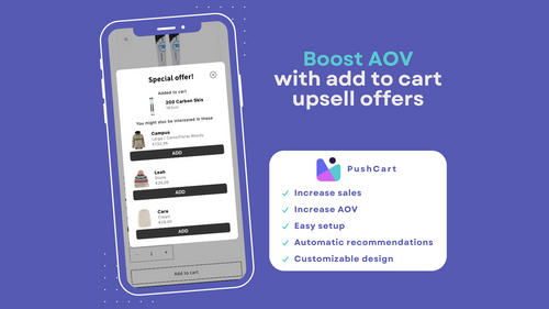 Push Cart ‑ Upsell Popup