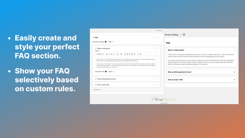 KiwiSprout FAQ Builder