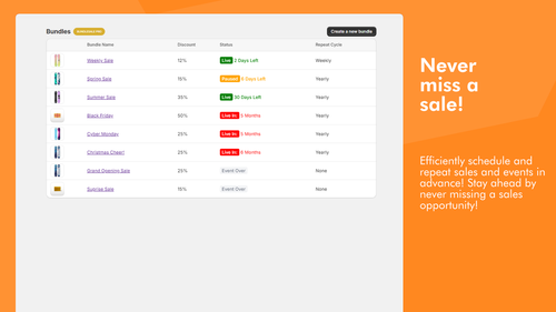 BundleSales ‑ Event Scheduler