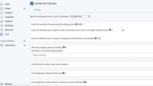 Australia Post Calculator