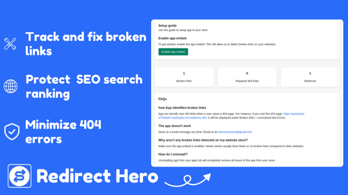 Redirect Hero ‑ Fix 404 links