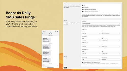 Beep: 4x Daily SMS Sales Pings