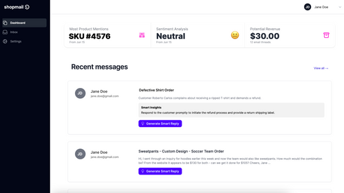 Shopmail AI Customer Support