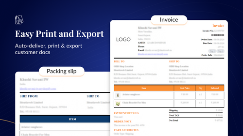 iWeb Order Printer PDF Invoice