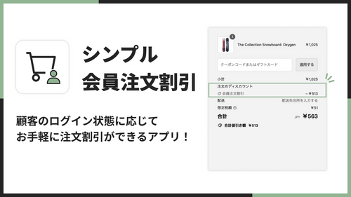 シンプル会員注文割引｜お手軽ログインセール設定