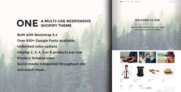 ONE - Un tema de Shopify adaptable y multiusos