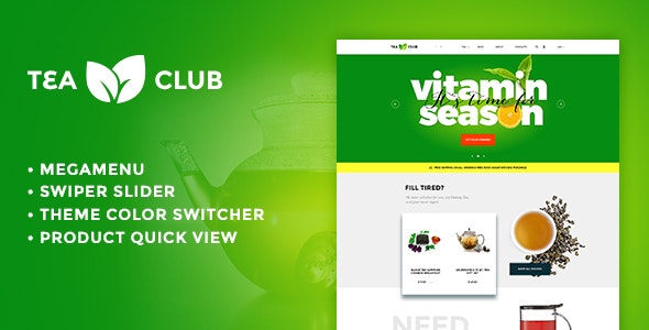 Tea Club - Tema adaptable de Shopify