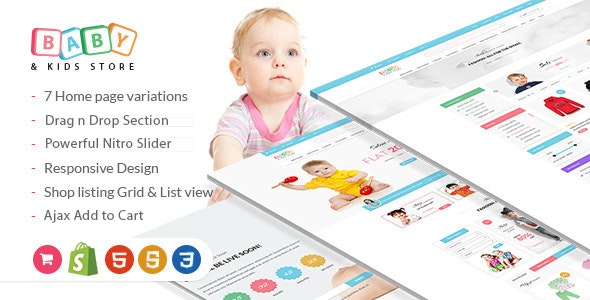 Baby Store - Clean, responsive Shopify themes