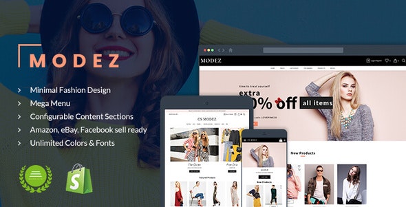 Modez - Minimal Fashion Responsive Shopify Theme - Sections Drag &amp; Drop